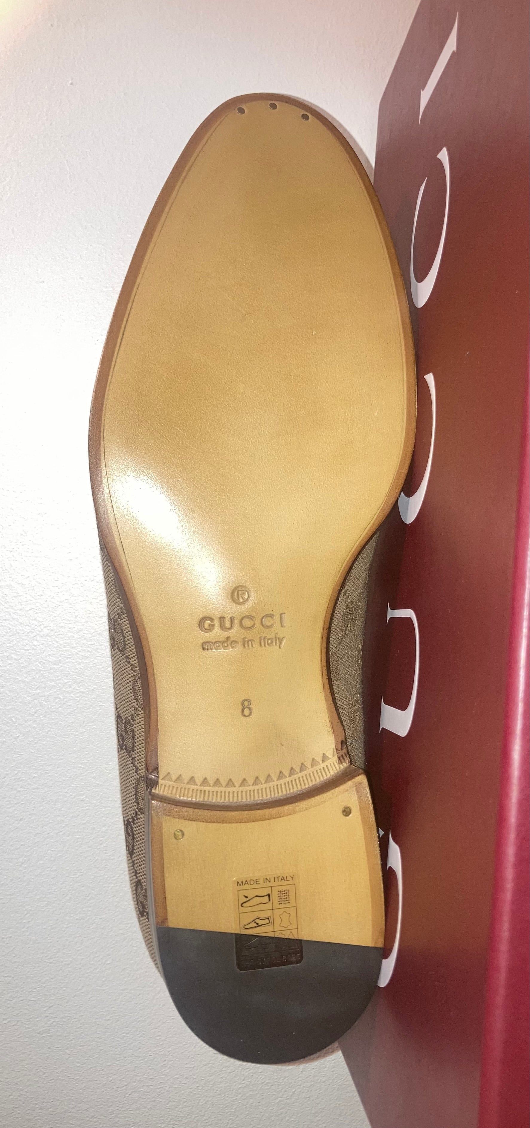 Mocassins pour hommes GUCCI Jordaan en toile Original GG