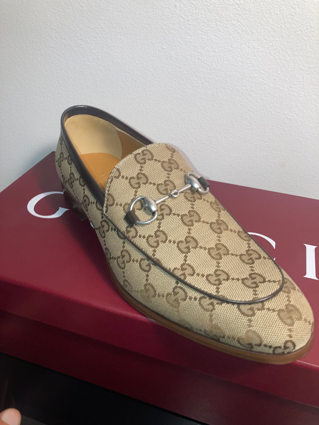 Mocassins pour hommes GUCCI Jordaan en toile Original GG
