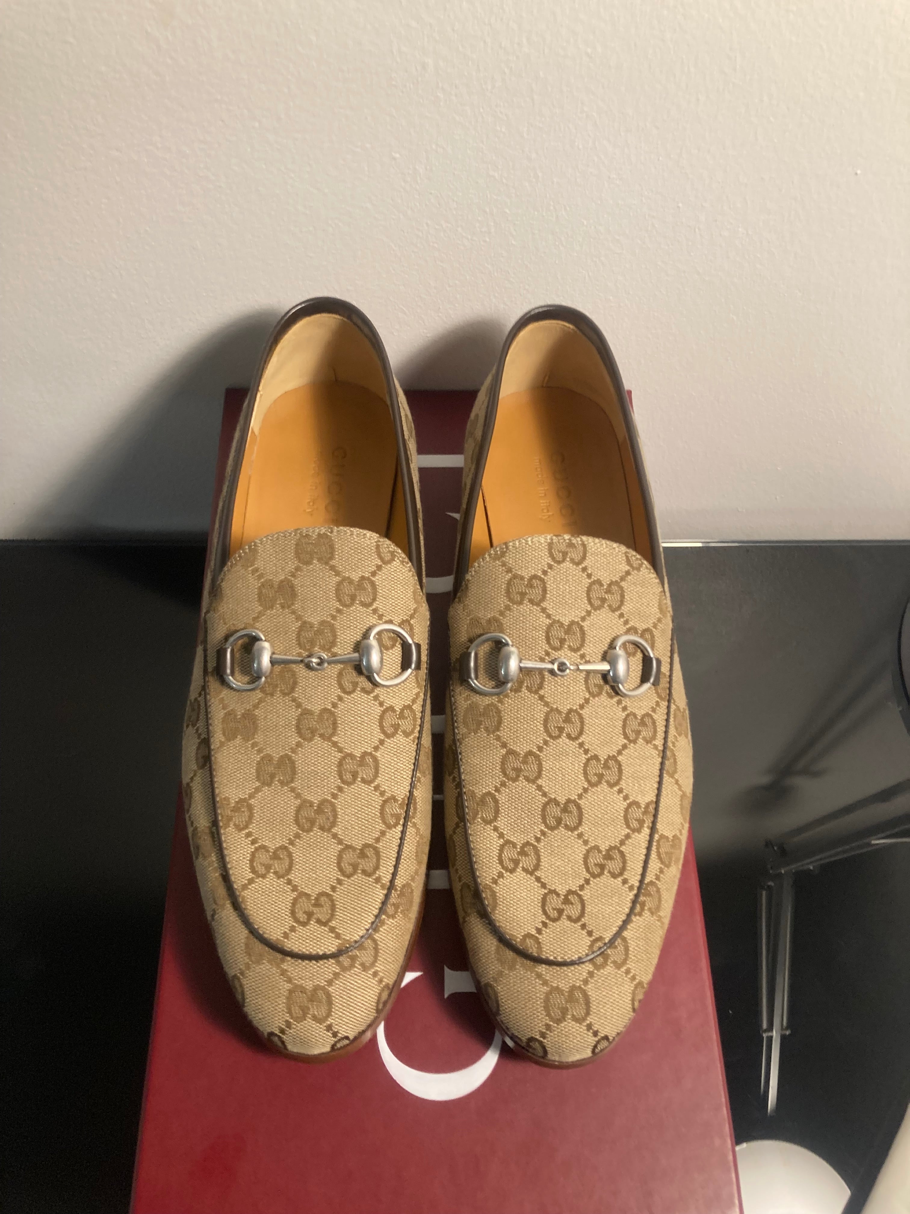 Mocassins pour hommes GUCCI Jordaan en toile Original GG