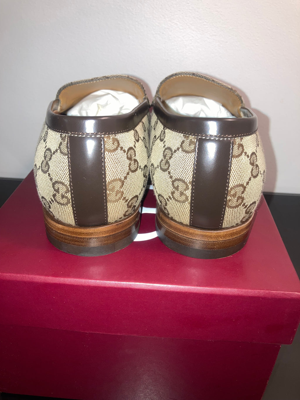 Mocassins pour hommes GUCCI Jordaan en toile Original GG