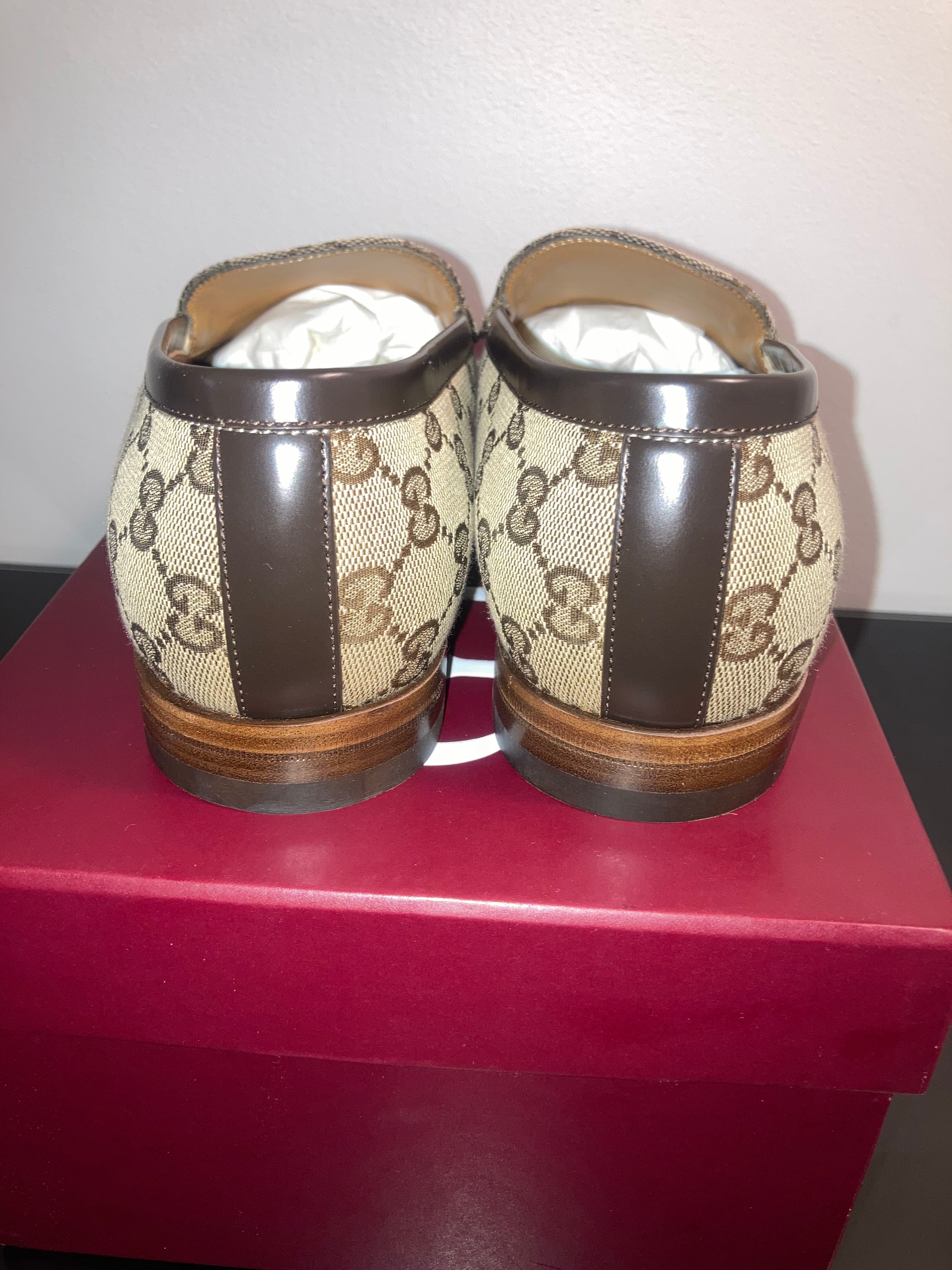 Mocassins pour hommes GUCCI Jordaan en toile Original GG