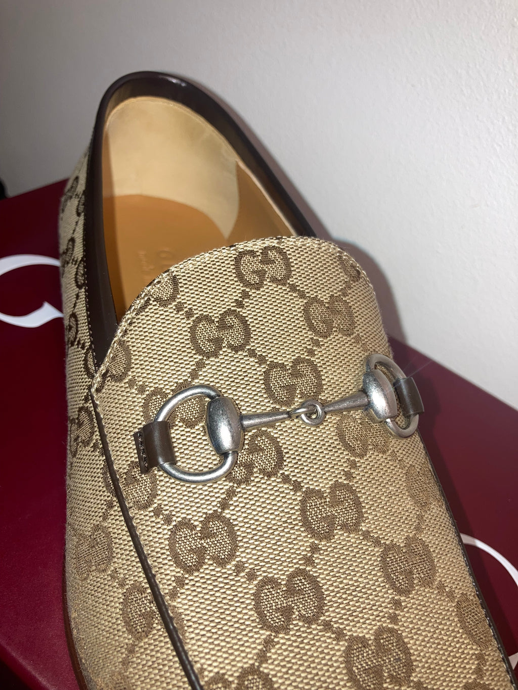 Mocassins pour hommes GUCCI Jordaan en toile Original GG