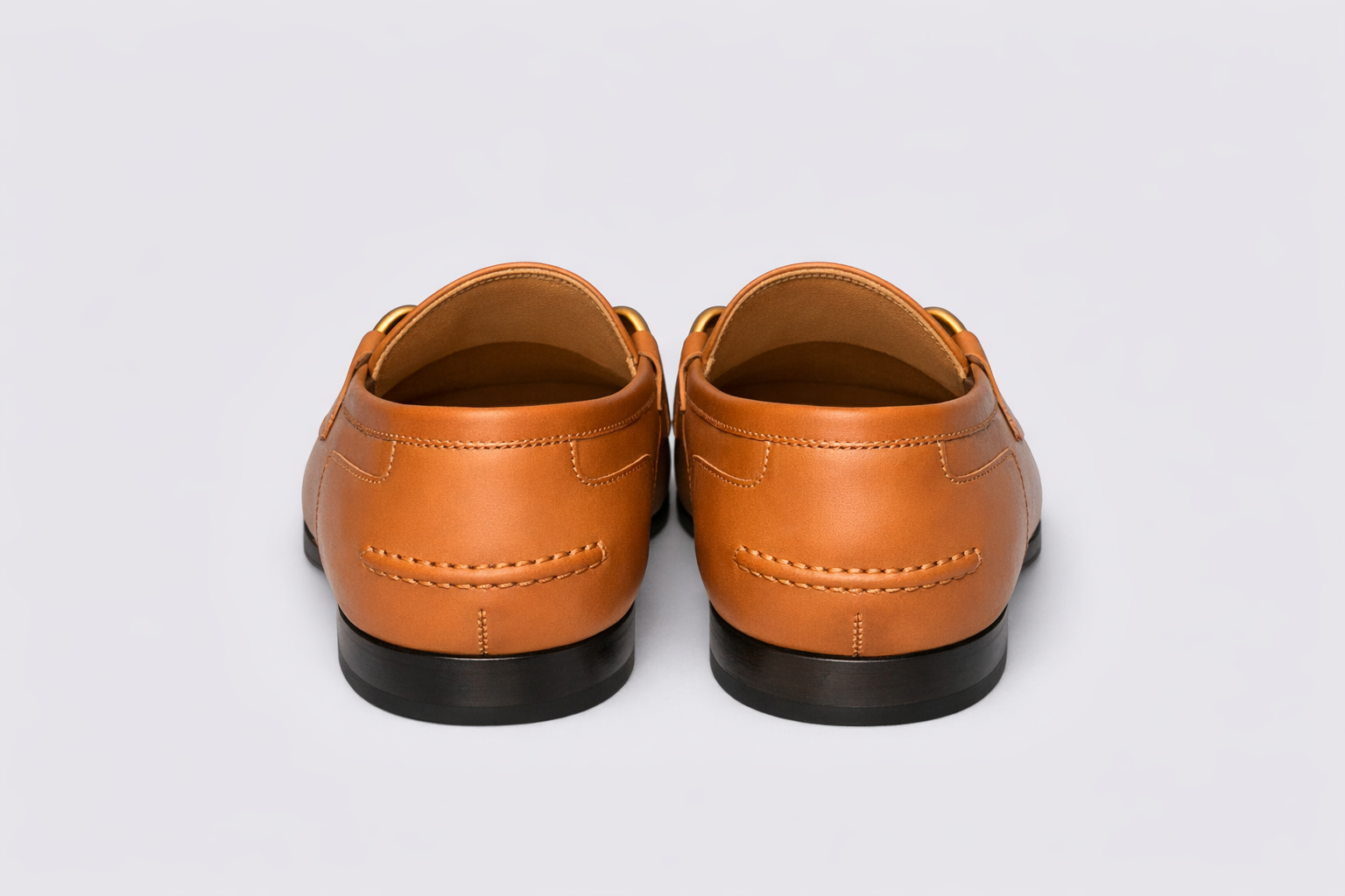 Mocassins Gucci Cuir Marron avec Mors Doré